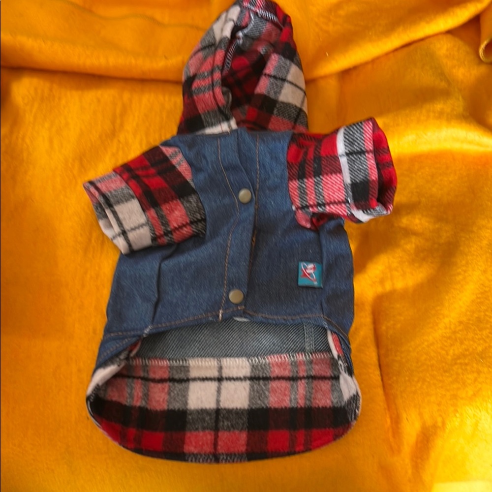 Plaid Hooded Dog Jacket